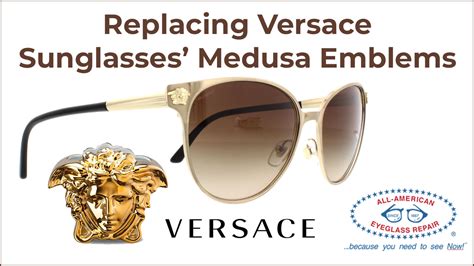 versace eyeglass replacement parts|Versace glasses medusa head replacement.